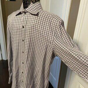 Tom Ford 100% Cotton Blue/Purple Check Shirt in Size 43 GUC